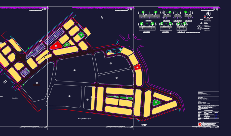 Urban subdivision plan for Ha Cau, Hanoi showing residential lots, road cross-sections, and land use data at 1/500 scale.