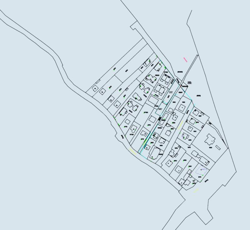 Diósd 1720 Cadastral Map with Lot Boundaries