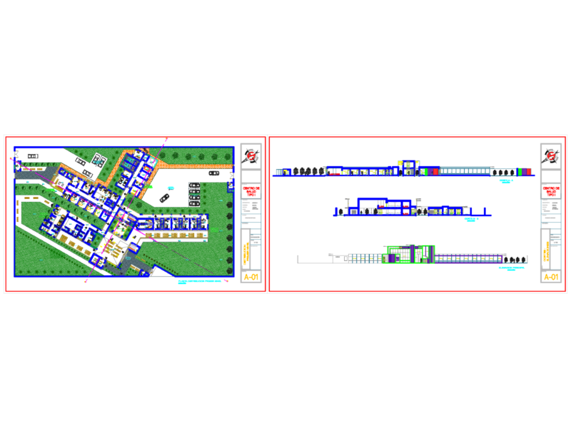 Clinical Center CAD Plan and Elevations