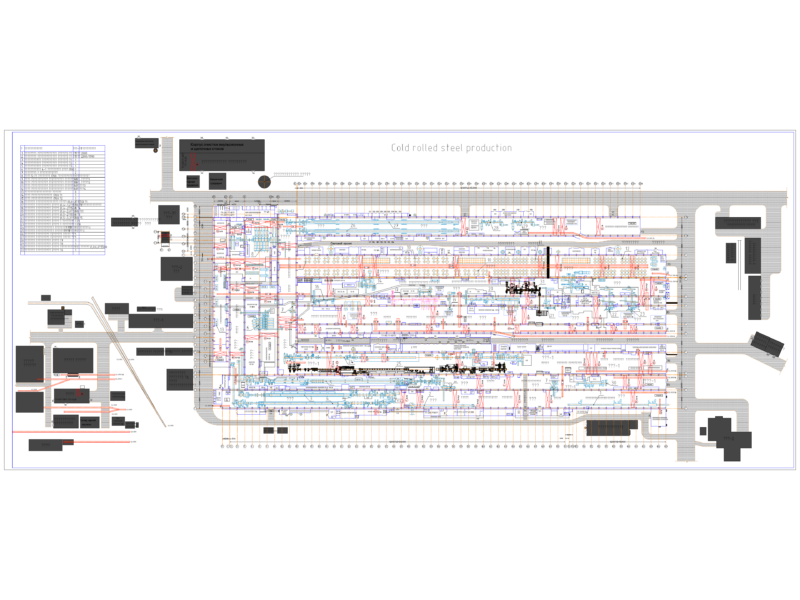 Cold Rolled Steel Production Factory Layout Plan