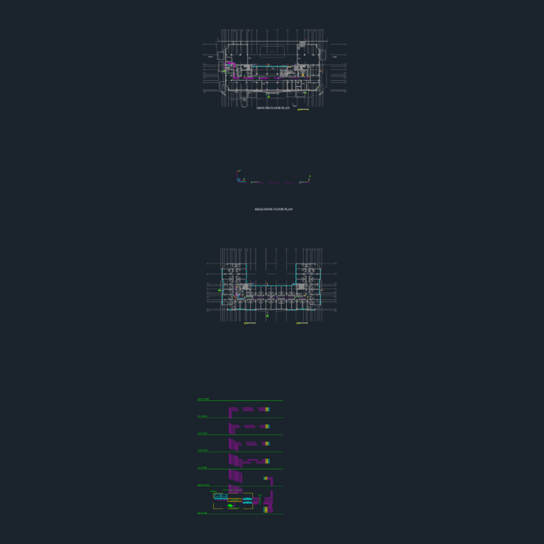 CAD drawing of a hotel CCTV system layout including floor plans, equipment specs, and a single line riser diagram.