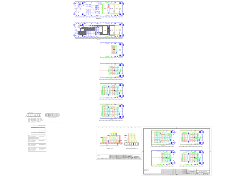 Barge Deck House Construction Plans with Framing Details