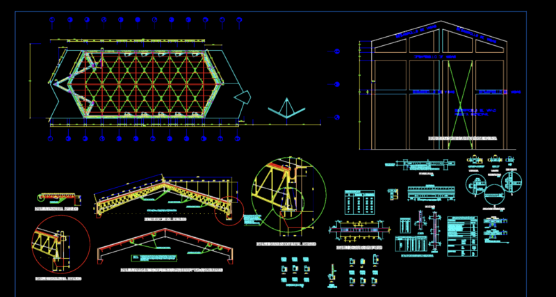Steel Truss and Concrete Beam Details for Chapel