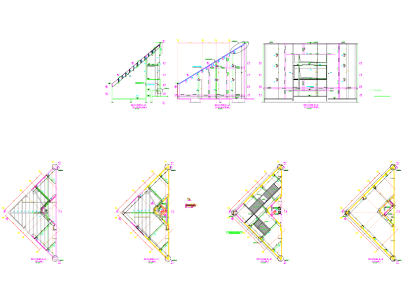 Cooling Tower Structural Plan and Elevation DWG