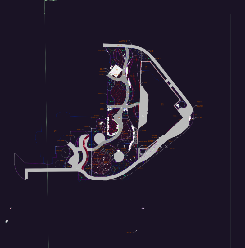 Daycare Playground Landscape and Grading Plan CAD
