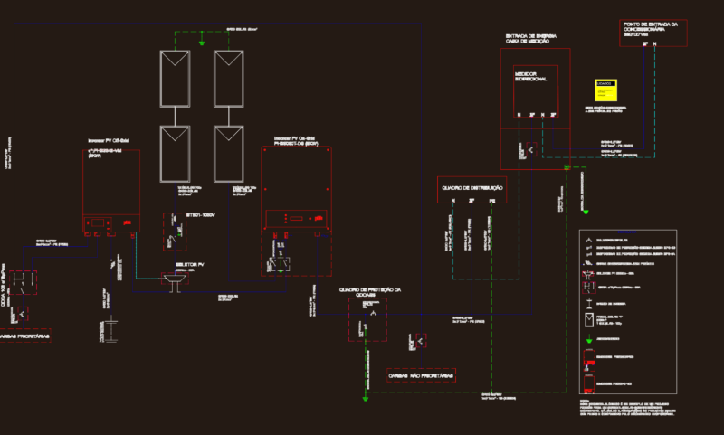 PHB3048-VM solar retrofit single-line diagram