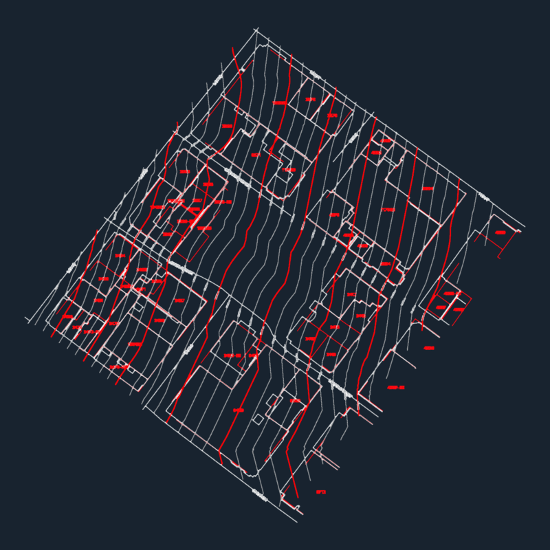 Topographic city site plan