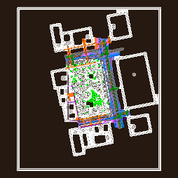 Civil engineering site plan of Vansittart Park showing underground utilities and road reconstruction details.