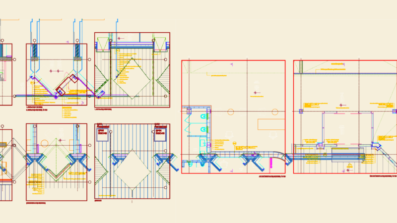 Detailed Architectural System Sections for Roof Facade and Floor Dilatations