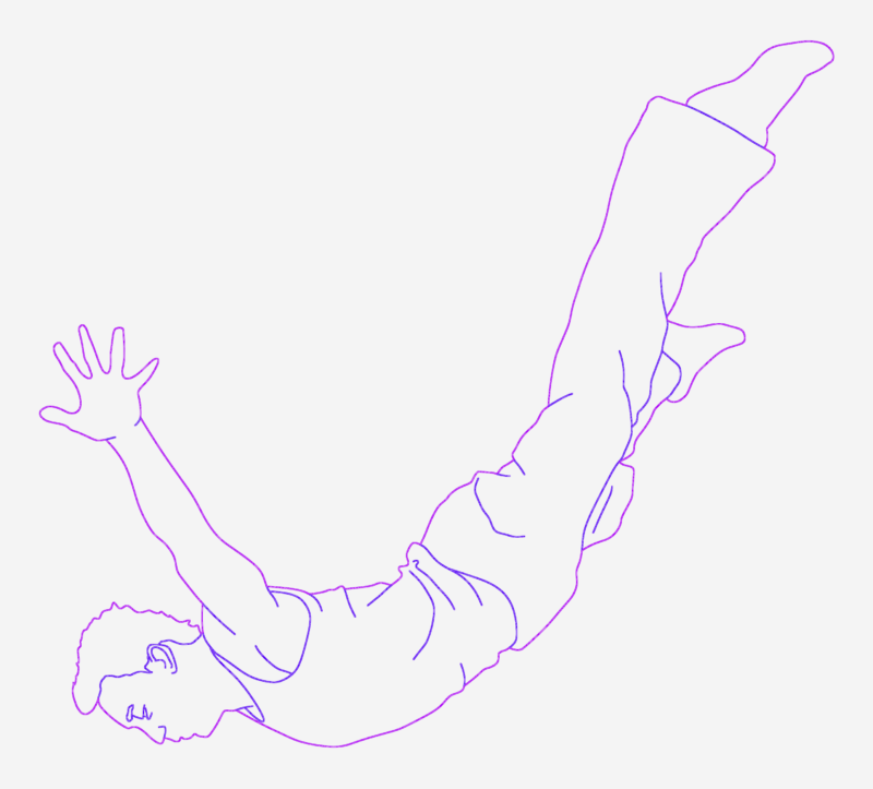 Diving or Flying Man 2D Elevation
