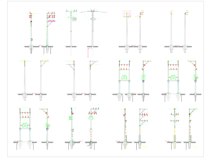 ELECTRICAL POLE DETAILS DWG