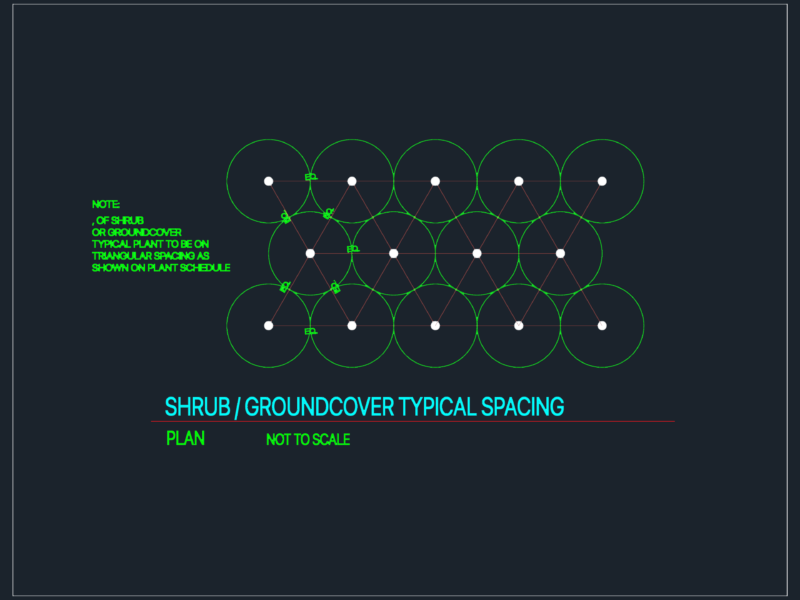 TYPICAL SHRUB SPACING PLAN