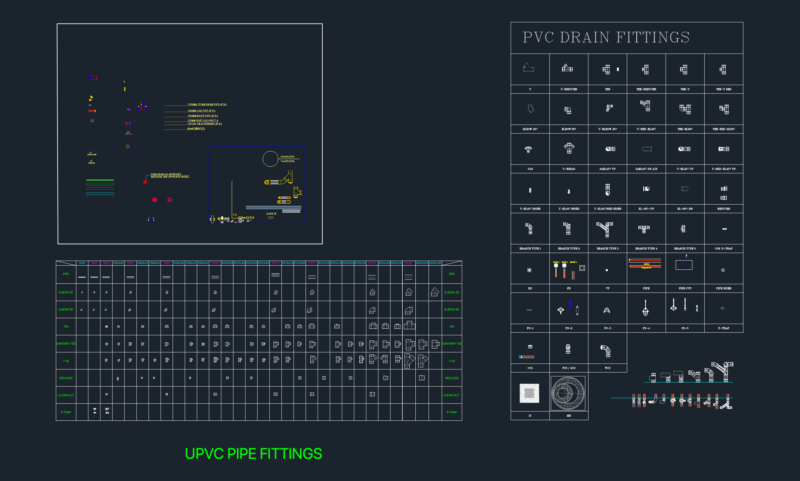 Dynamic UPVC Pipe and Drainage Fitting CAD Blocks