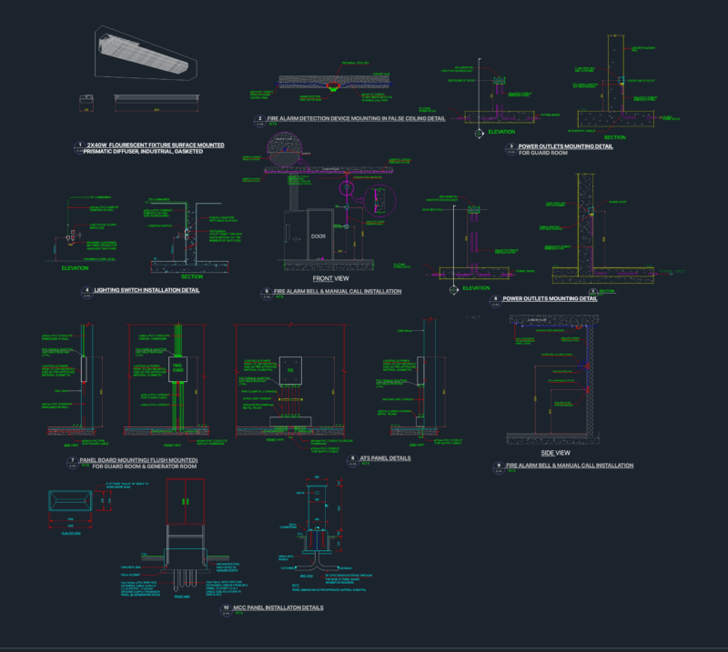 Electrical Installation and Mounting Details for Lift Station