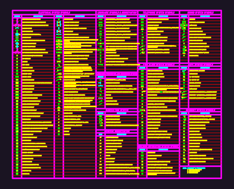 Electrical System Symbol CAD Legend Templates