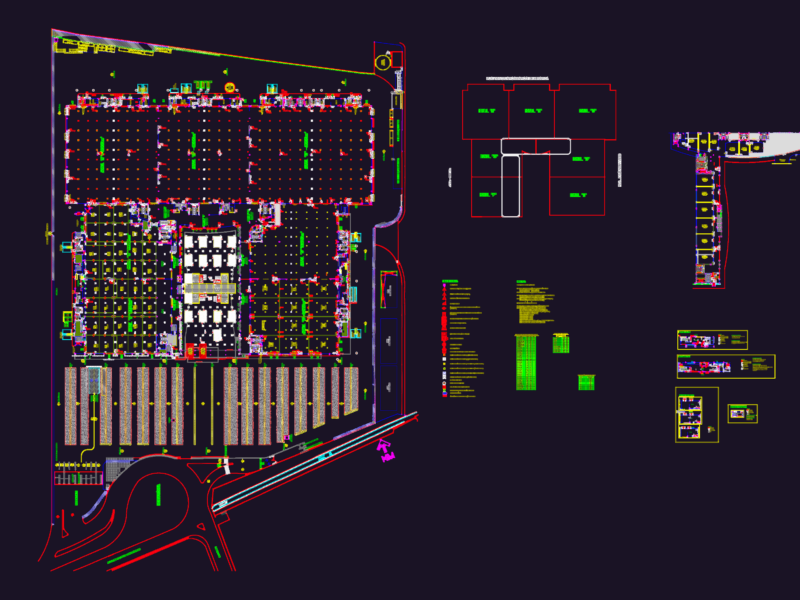 Exhibition Center General Layout Plan with Halls A-G