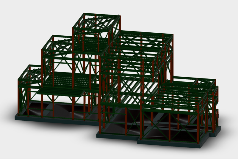 Factory Steel Structure Framing Plan DWG