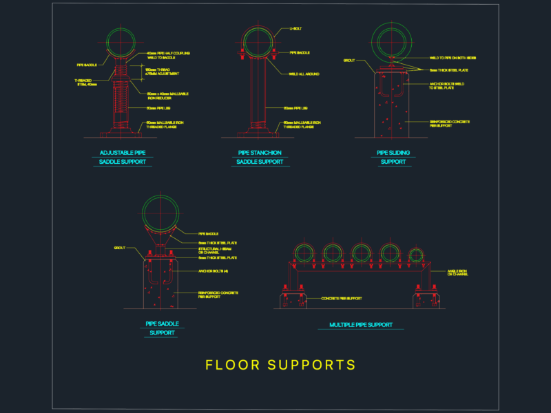 Floor Pipe Supports