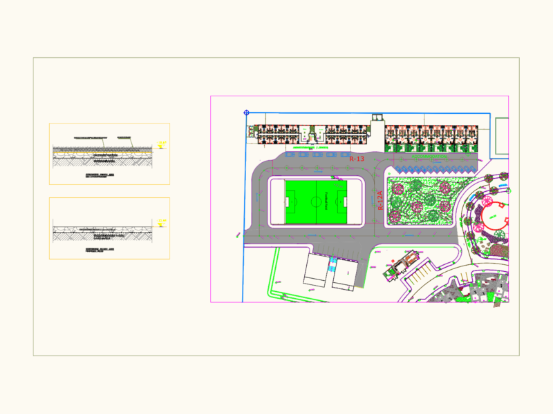 Football field layout DWG