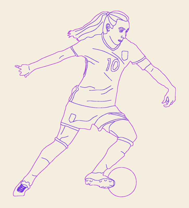 FOOTBALL PLAYER DRIBBLING