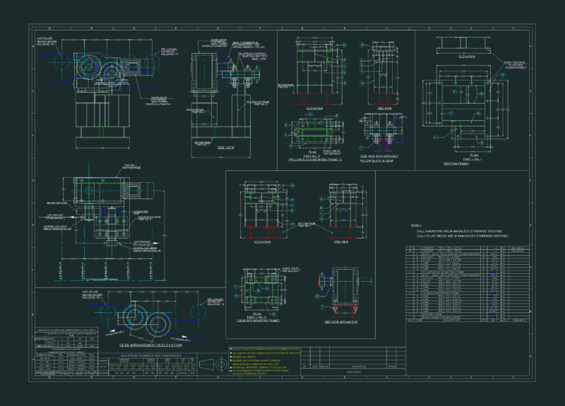 Geared Motor Mounting Frame