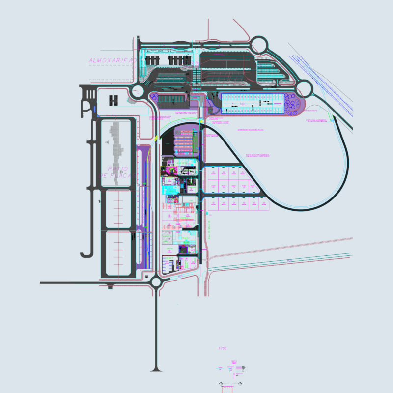 General Layout Plan for a Construction Site Contractor Village