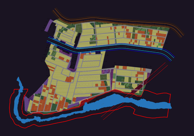 Grande Recife Allotment Master Plan CAD Drawing Featuring Residential Lots and Infrastructure