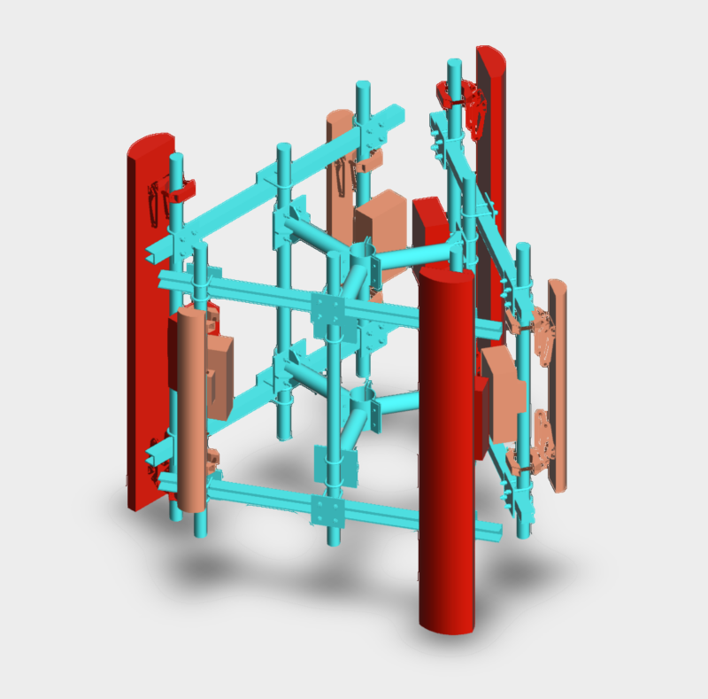 H-frame gantry 3d model