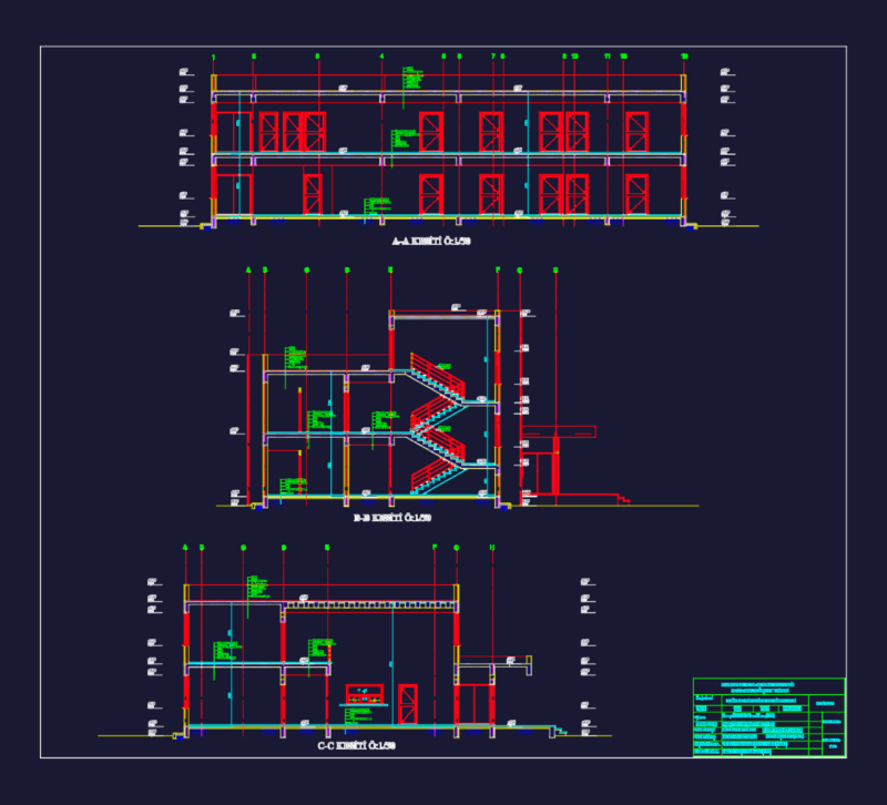 Health Center and Traffic Office Architectural Project DWG Set