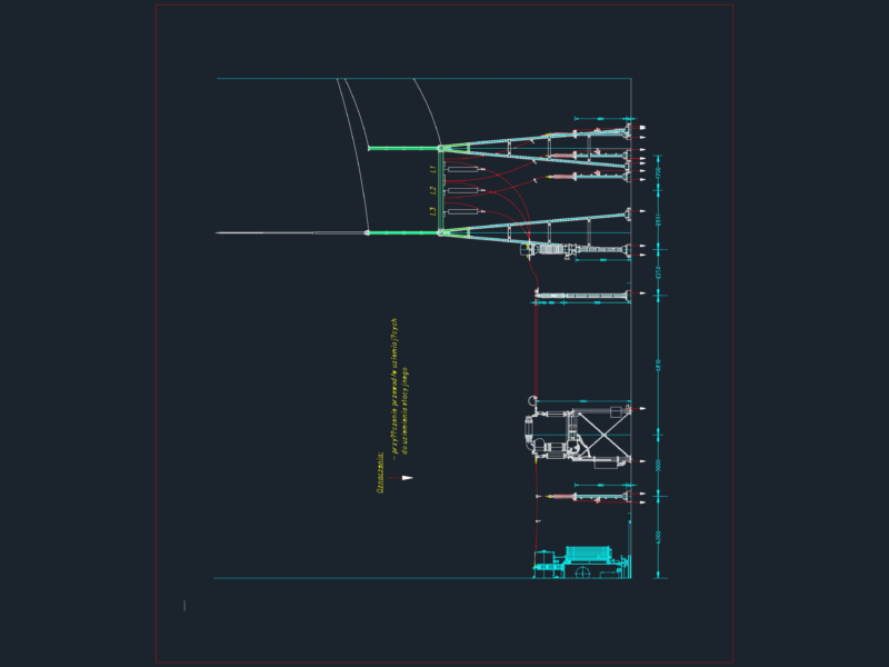 High Voltage Switchyard Electrical Scheme with Support Structure Details