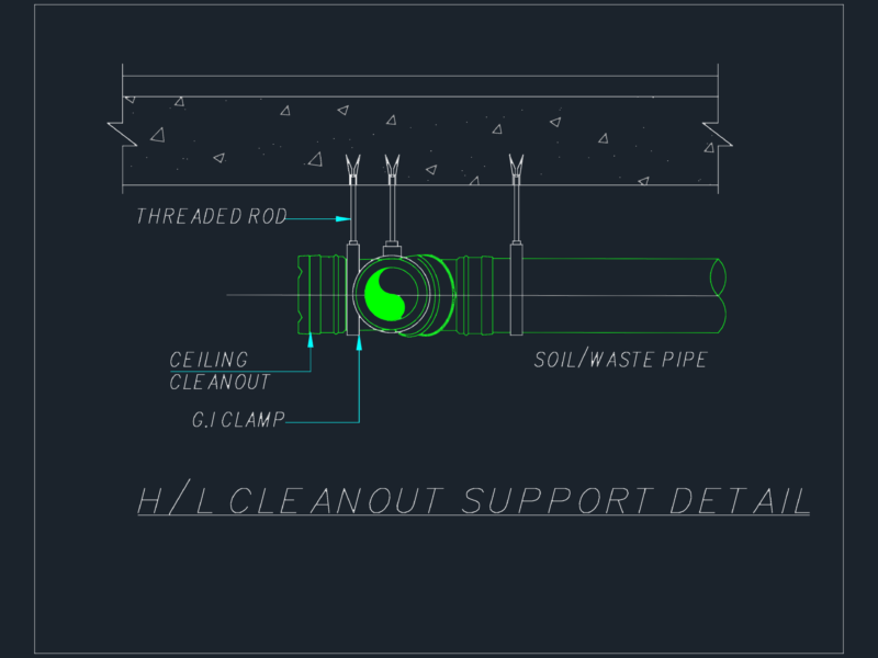 H/L Cleanout Support Detail DWG