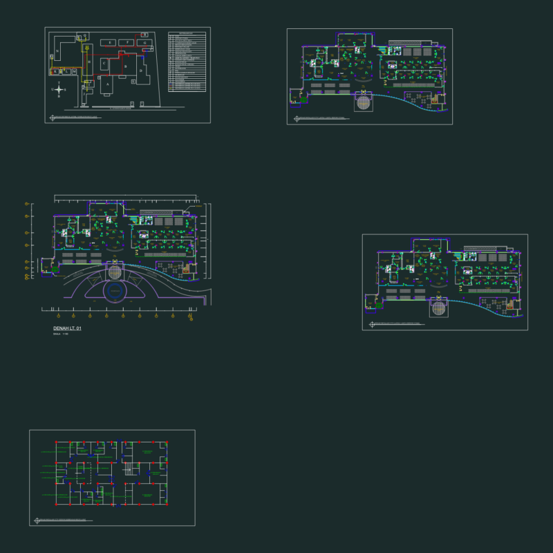 Hospital Floor Plan & MEP Layouts DWG Set