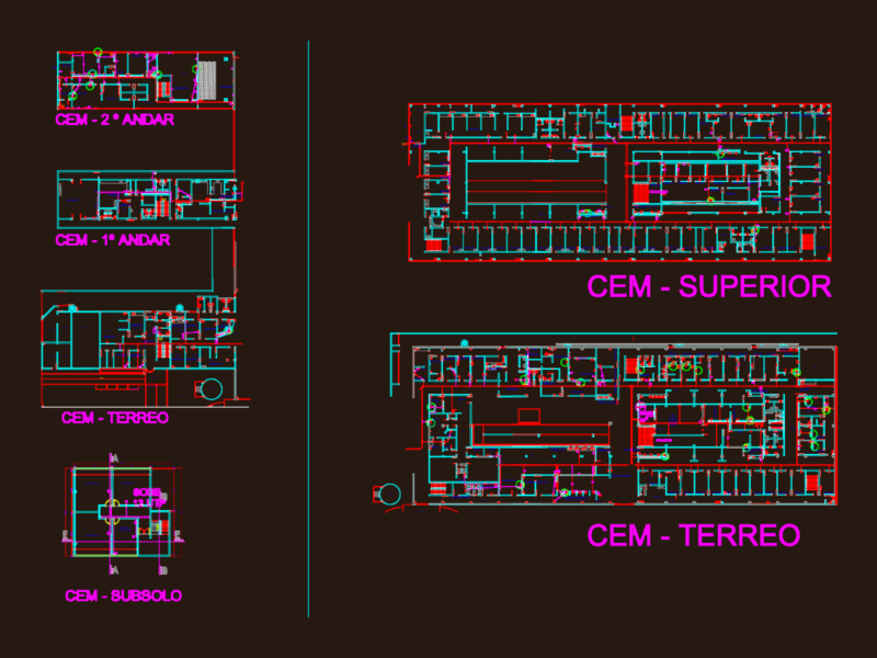 Architectural and electrical plans for a medical specialty center