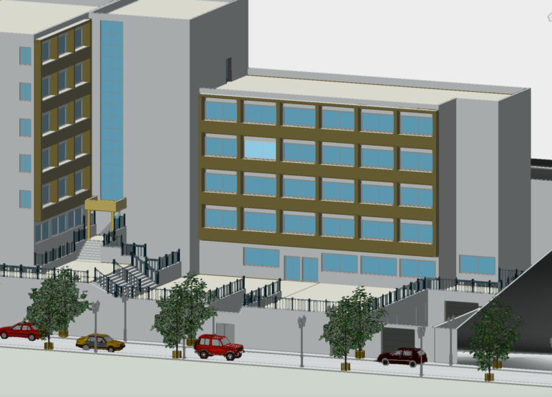 Hotel Tower Building 3D Design CAD DWG
