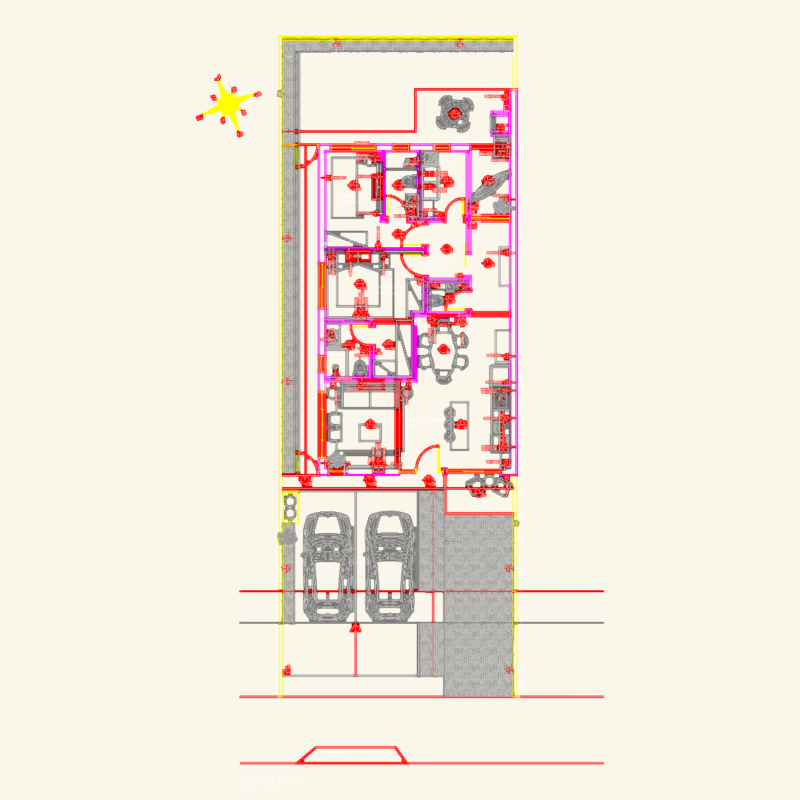 124m2 Single Story House Plan with MEP Details