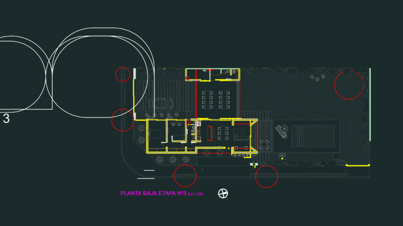 Single story house plans with pool and quincho area