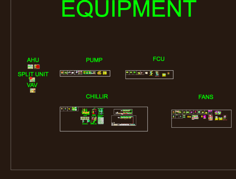 HVAC equipment installation and mechanical mounting details