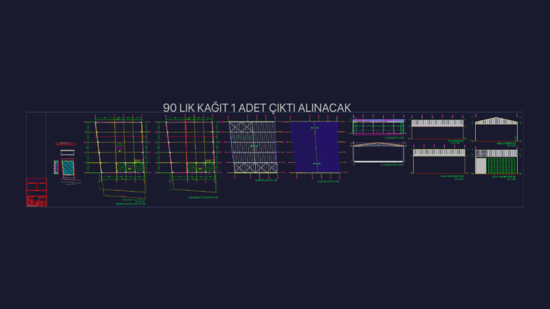 HEA 300 Steel Frame Warehouse Architectural Plan