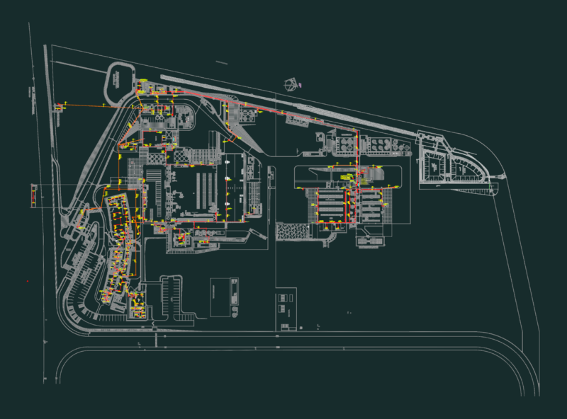 Industrial Chemical Plant Master Plan and Fire System Layout