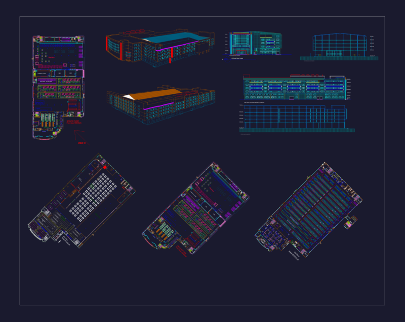 Industrial factory plant DWG
