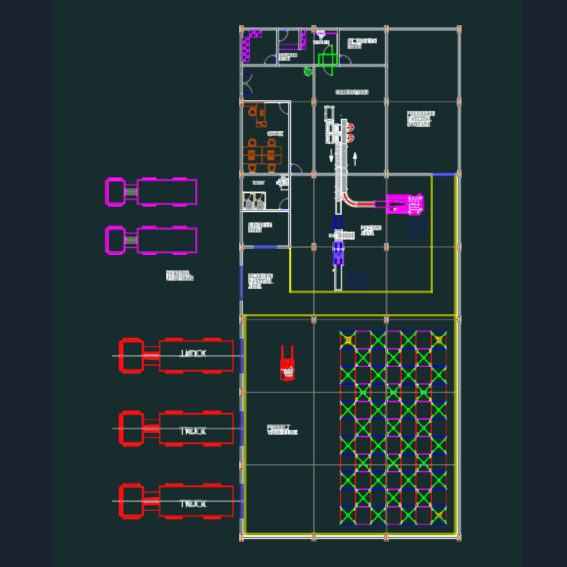 Consumer Packing Plant with Beam Details