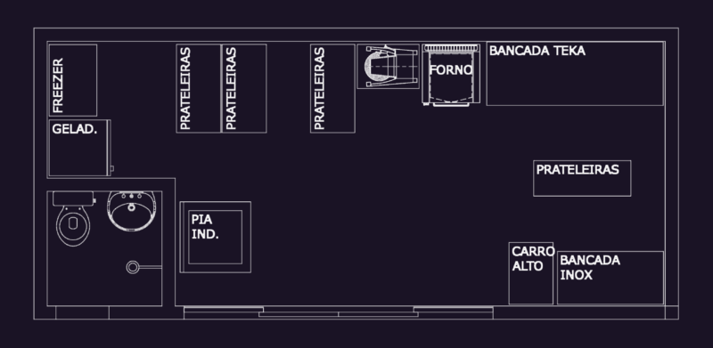 Industrial Kitchen Plan with Teka Bench and Equipment