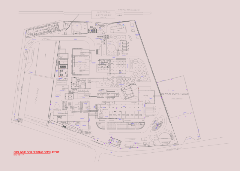 Industrial Refinery Existing CCTV Security Layout