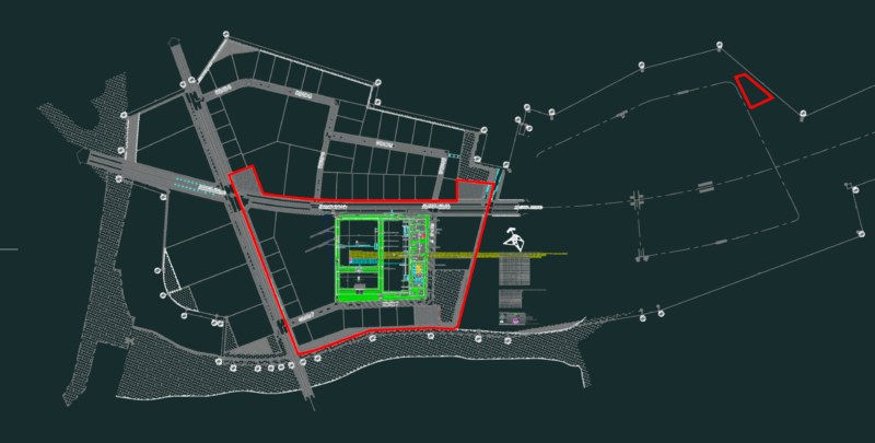 Industrial Site Outdoor Power and 22kV Electrical Layout Plan