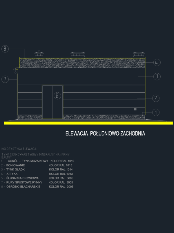 Industrial Substation Building South West Architecture Elevation