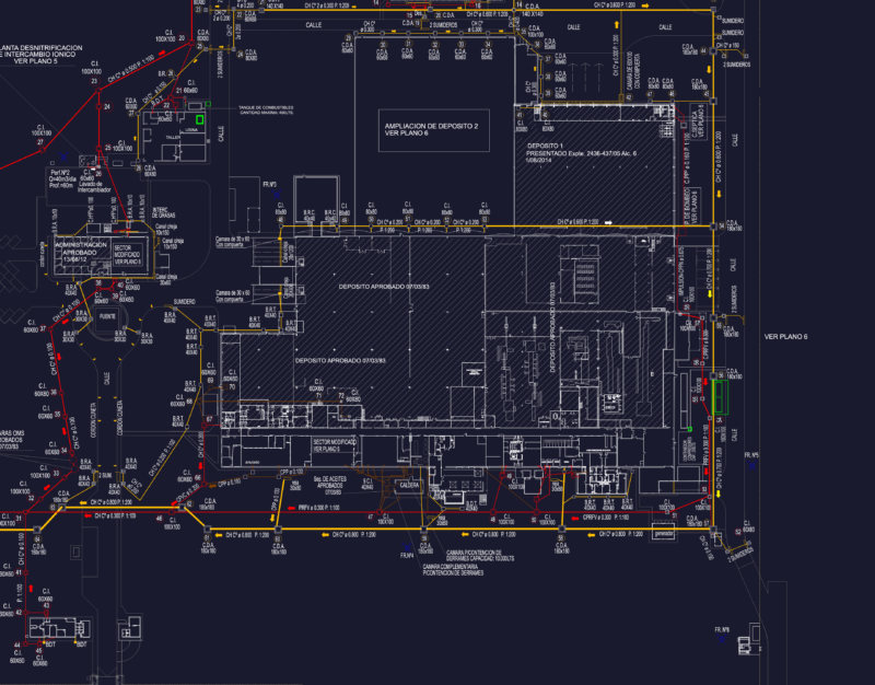 Industrial wastewater plant layout