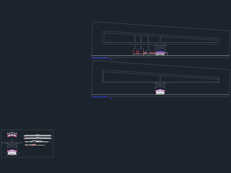 International Airport Terminal Layout Plan and Elevation