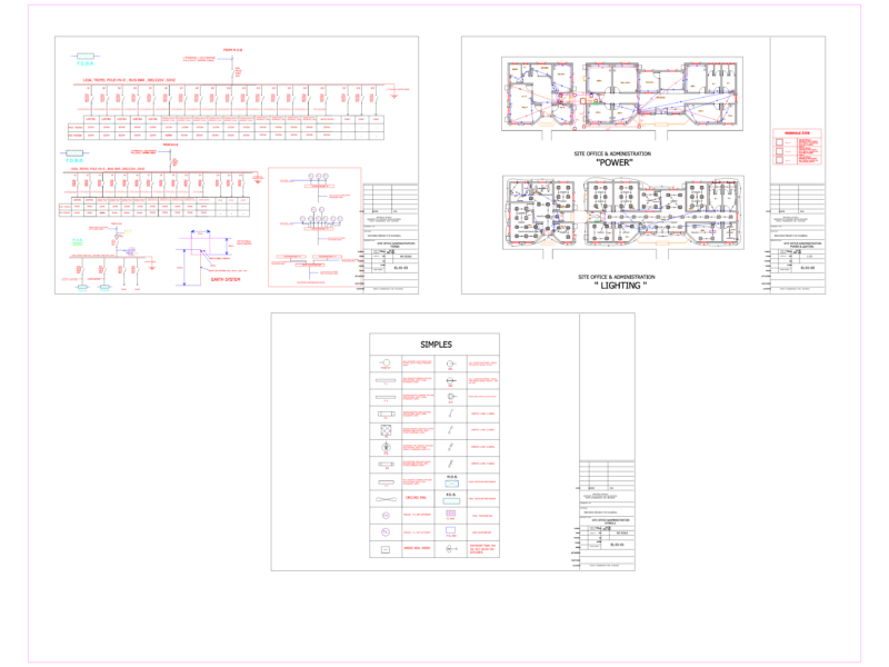 Iraq Site Office Lighting and Power DWG Plan
