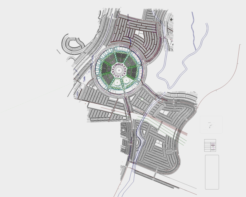 Karachi Precinct 34 Cricket Stadium Drainage DWG Plan