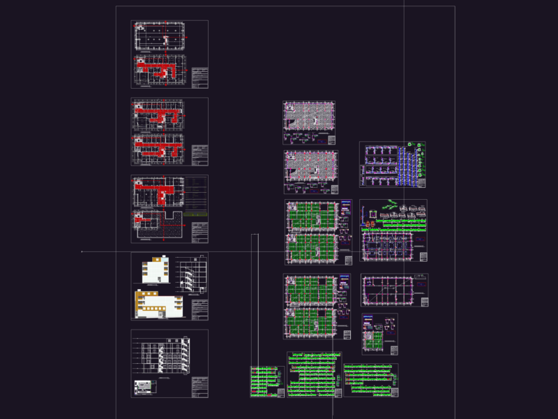 Koleaa Tipaza Commercial Center Plans Sections and Elevations